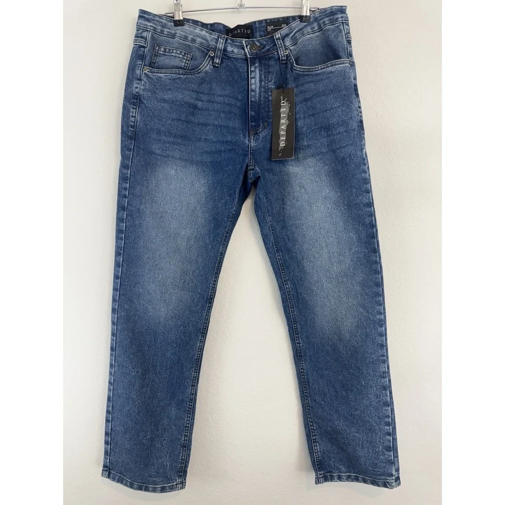 New Departed Verge Slim Fit Stretch Jeans Blue Men's 36x30 Casual